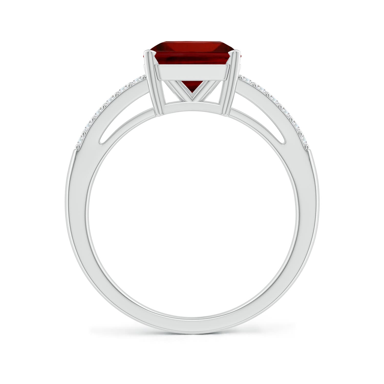 AAAA - Garnet / 3.04 CT / 14 KT White Gold