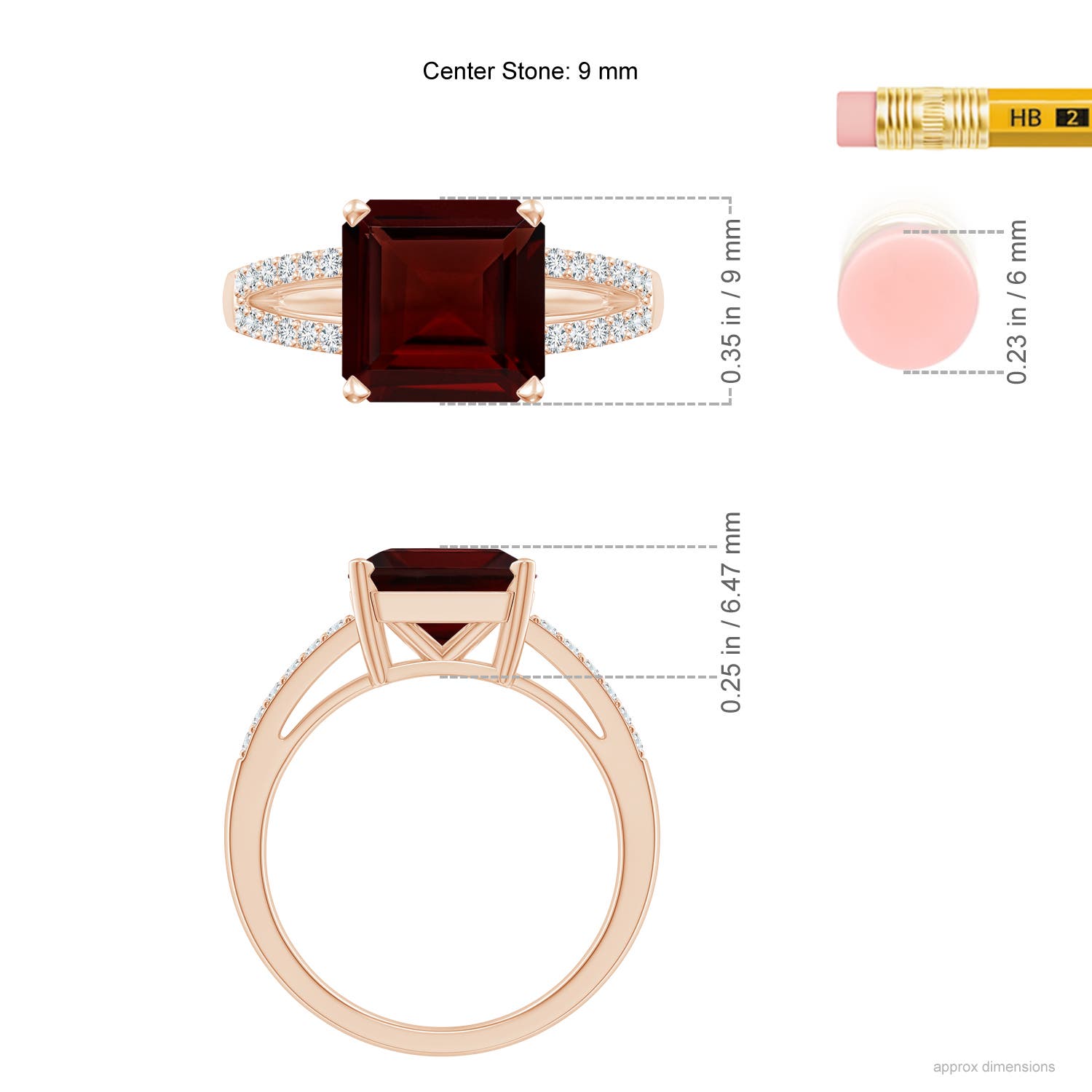 A - Garnet / 4.44 CT / 14 KT Rose Gold