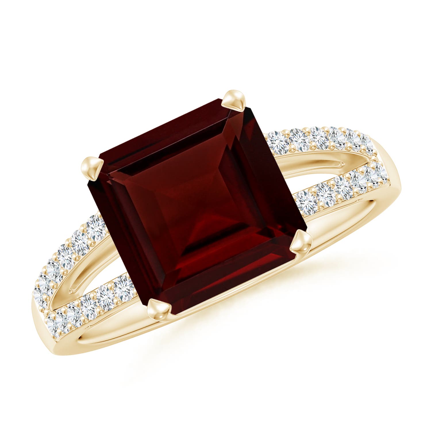 A - Garnet / 4.44 CT / 14 KT Yellow Gold