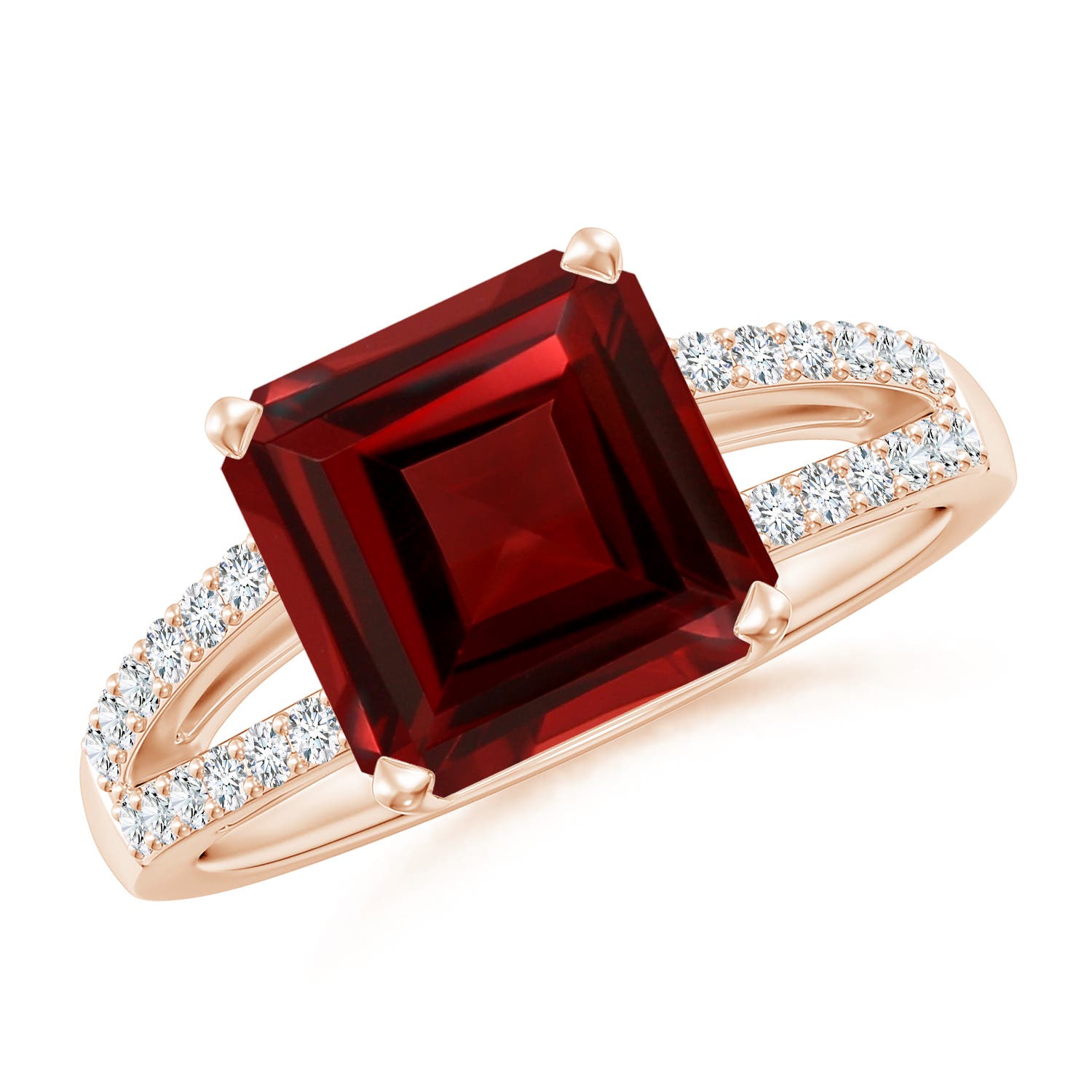 AAA - Garnet / 4.44 CT / 14 KT Rose Gold