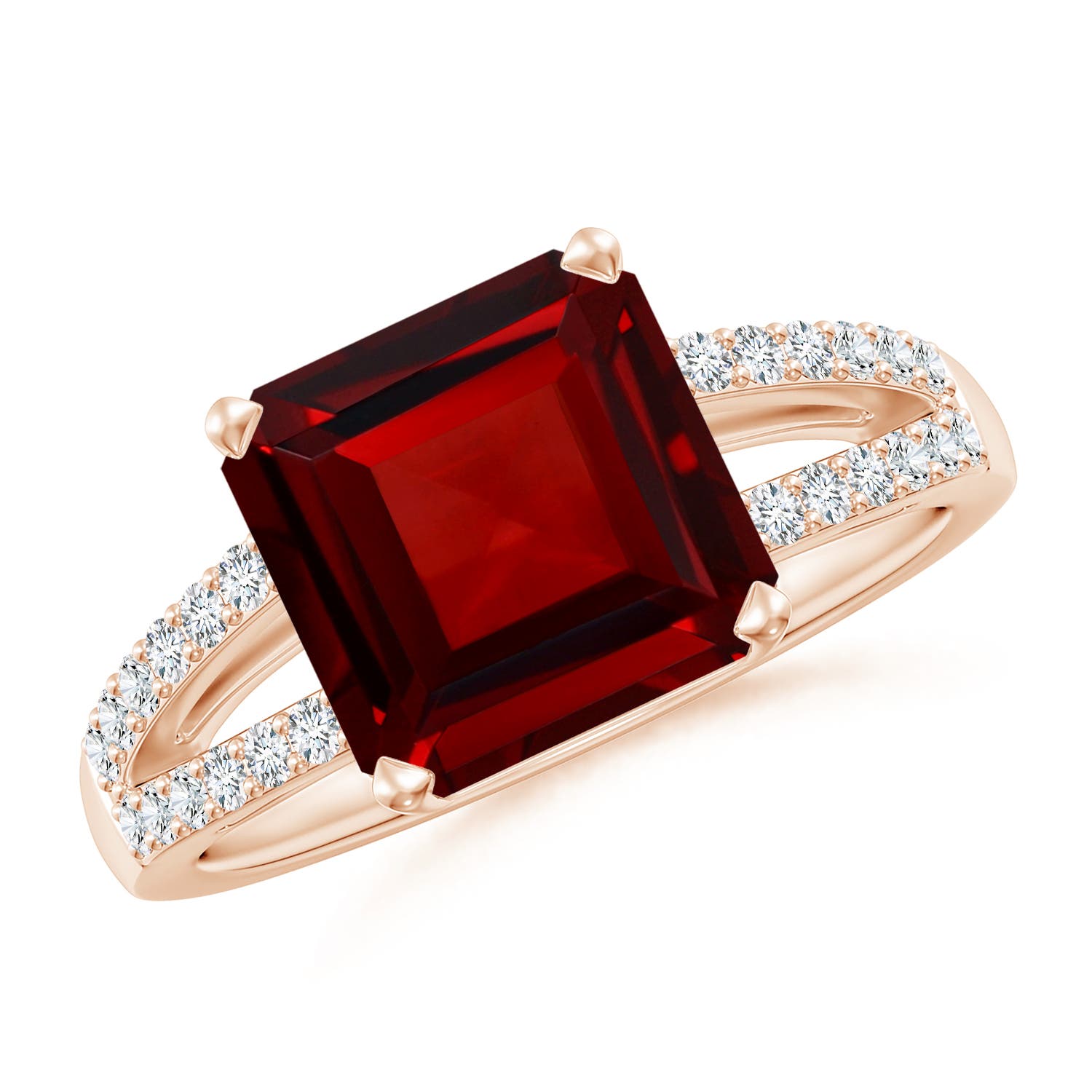 AAAA - Garnet / 4.44 CT / 14 KT Rose Gold