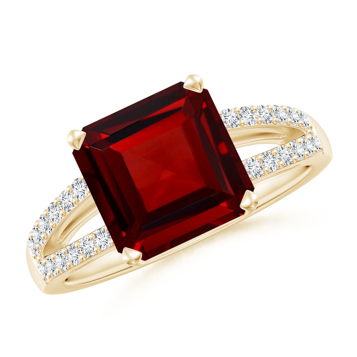 AAAA - Garnet / 4.44 CT / 14 KT Yellow Gold