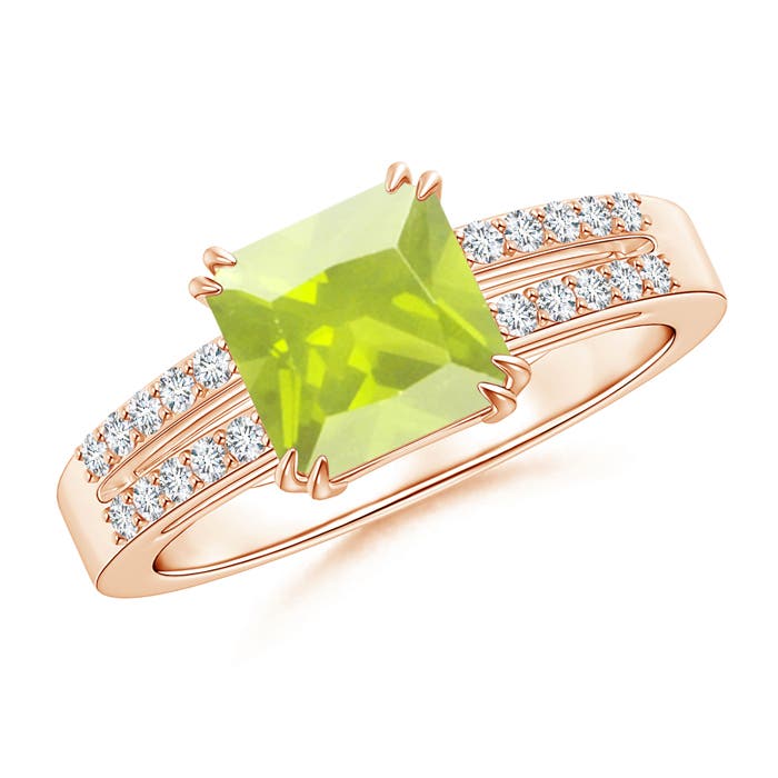 A - Peridot / 1.54 CT / 14 KT Rose Gold