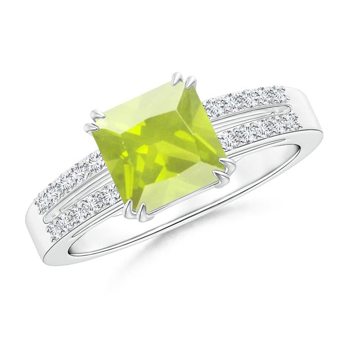 A - Peridot / 1.54 CT / 14 KT White Gold