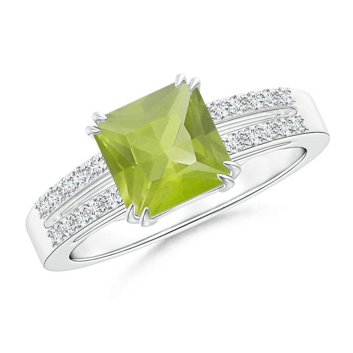 AA - Peridot / 1.54 CT / 14 KT White Gold