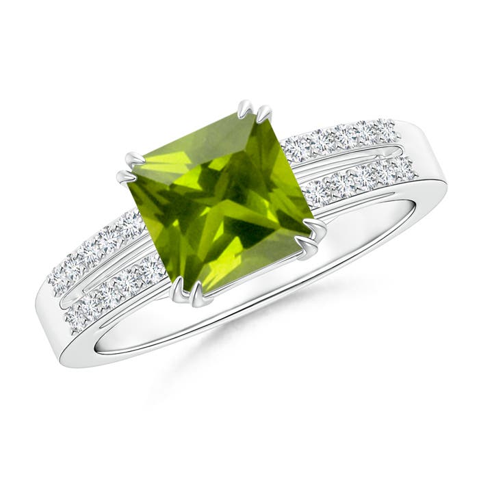 AAA - Peridot / 1.54 CT / 14 KT White Gold