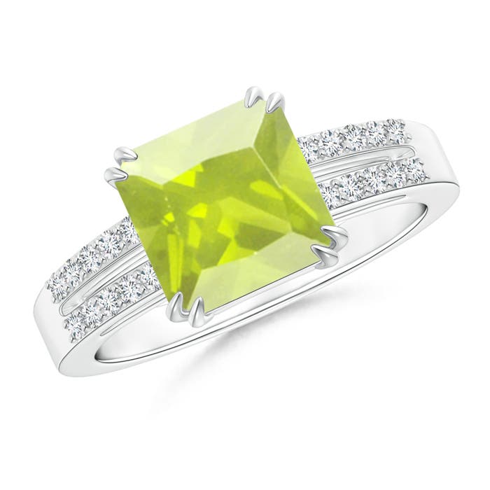 A - Peridot / 2.24 CT / 14 KT White Gold