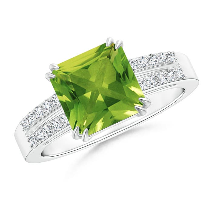 AAAA - Peridot / 2.24 CT / 14 KT White Gold