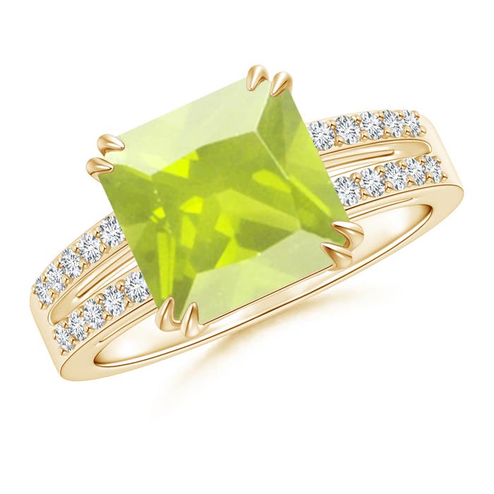 A - Peridot / 2.99 CT / 14 KT Yellow Gold