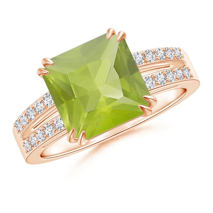 AA - Peridot / 2.99 CT / 14 KT Rose Gold