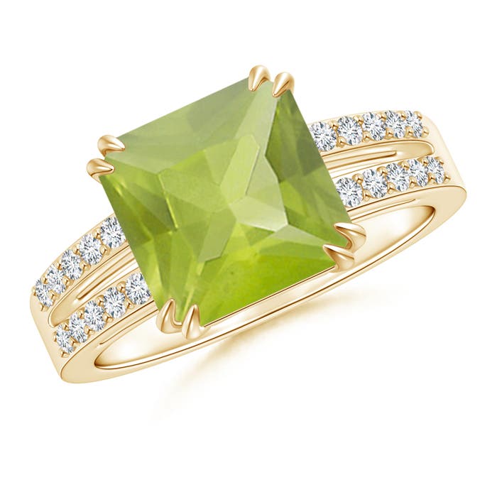 AA - Peridot / 2.99 CT / 14 KT Yellow Gold