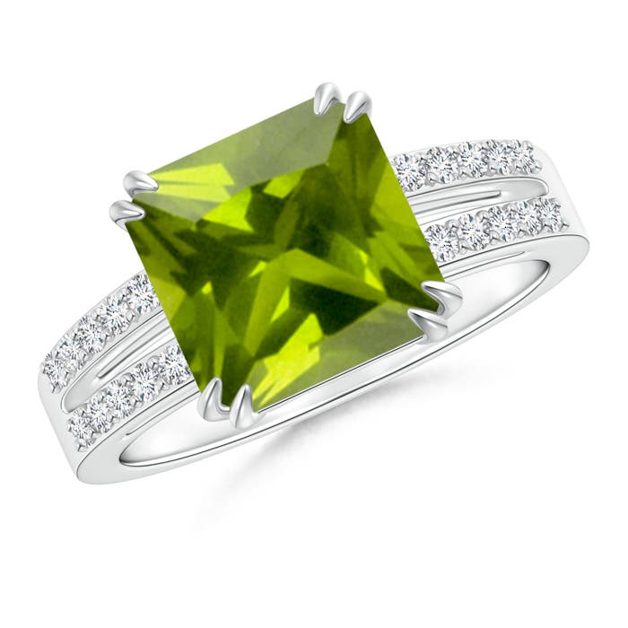 AAA - Peridot / 2.99 CT / 14 KT White Gold