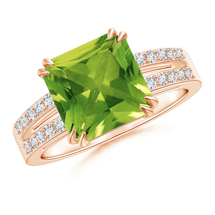 AAAA - Peridot / 2.99 CT / 14 KT Rose Gold