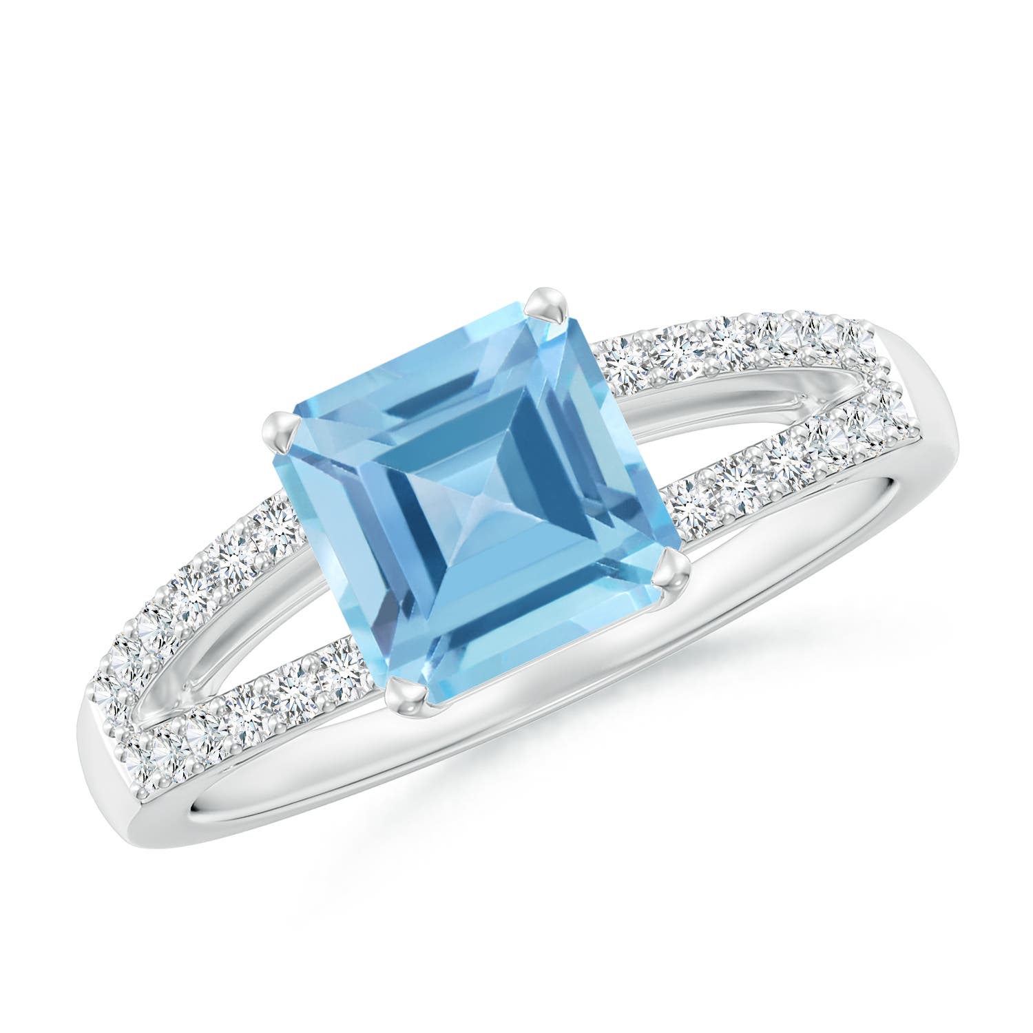 A - Swiss Blue Topaz / 2.34 CT / 14 KT White Gold