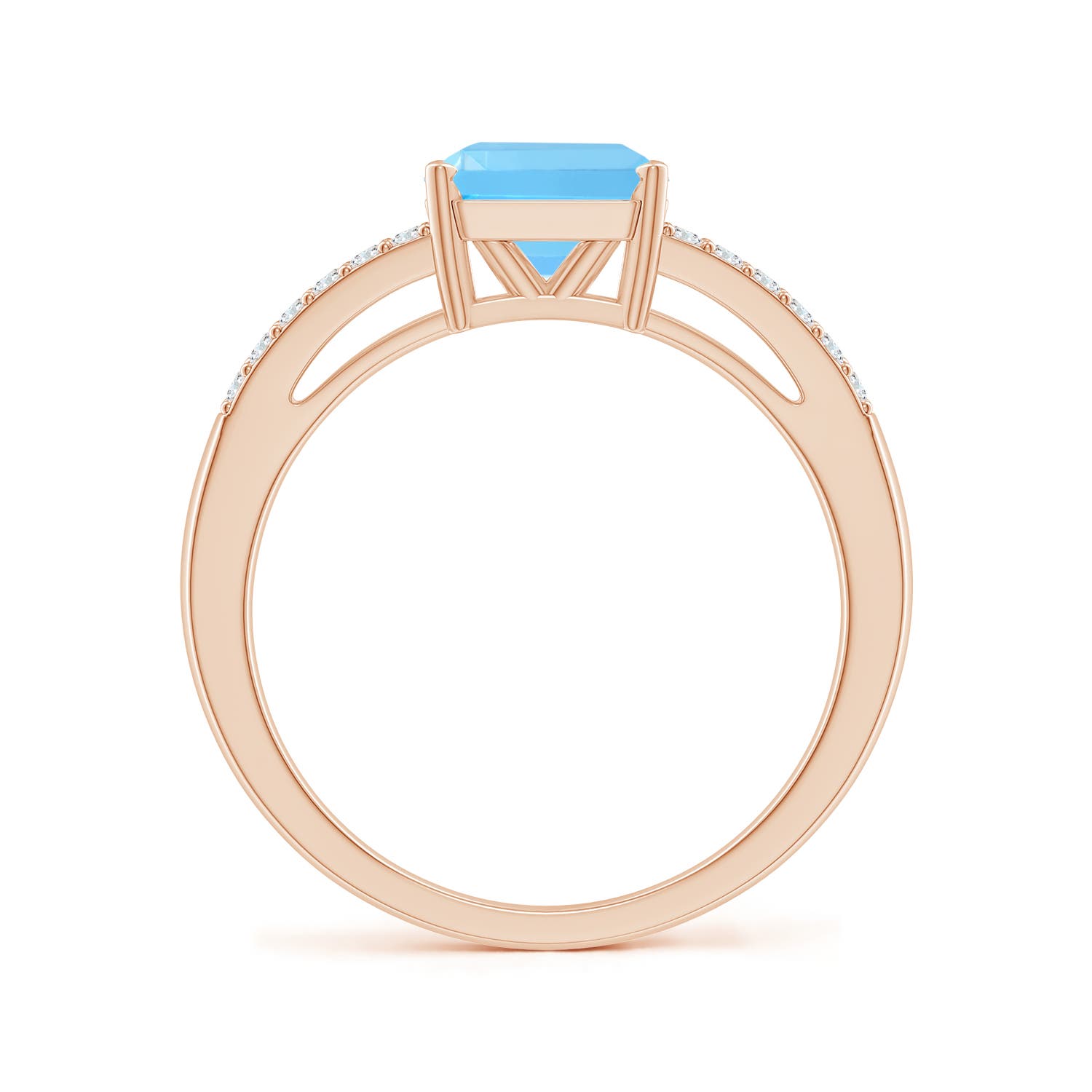 AAA - Swiss Blue Topaz / 2.34 CT / 14 KT Rose Gold