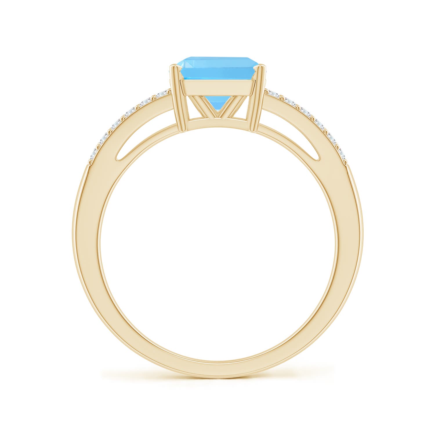 AAA - Swiss Blue Topaz / 2.34 CT / 14 KT Yellow Gold