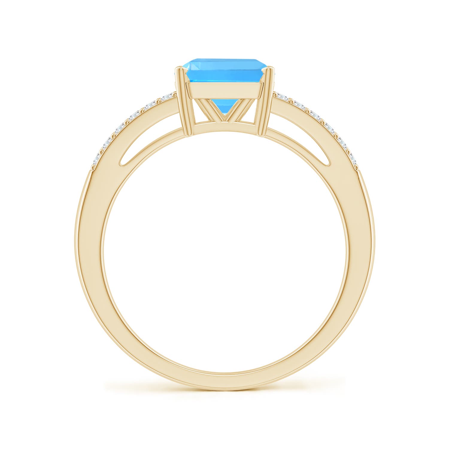 AAAA - Swiss Blue Topaz / 2.34 CT / 14 KT Yellow Gold