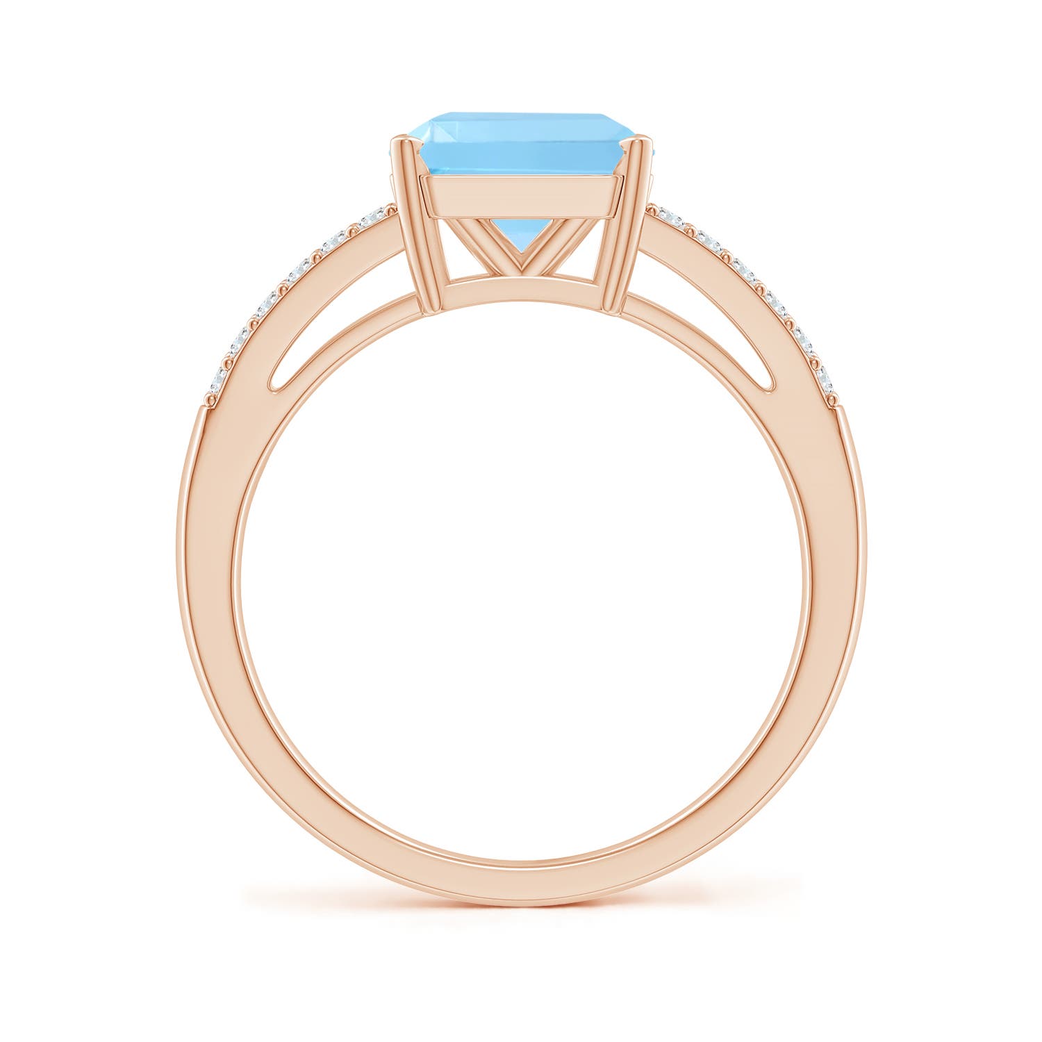 A - Swiss Blue Topaz / 3.24 CT / 14 KT Rose Gold