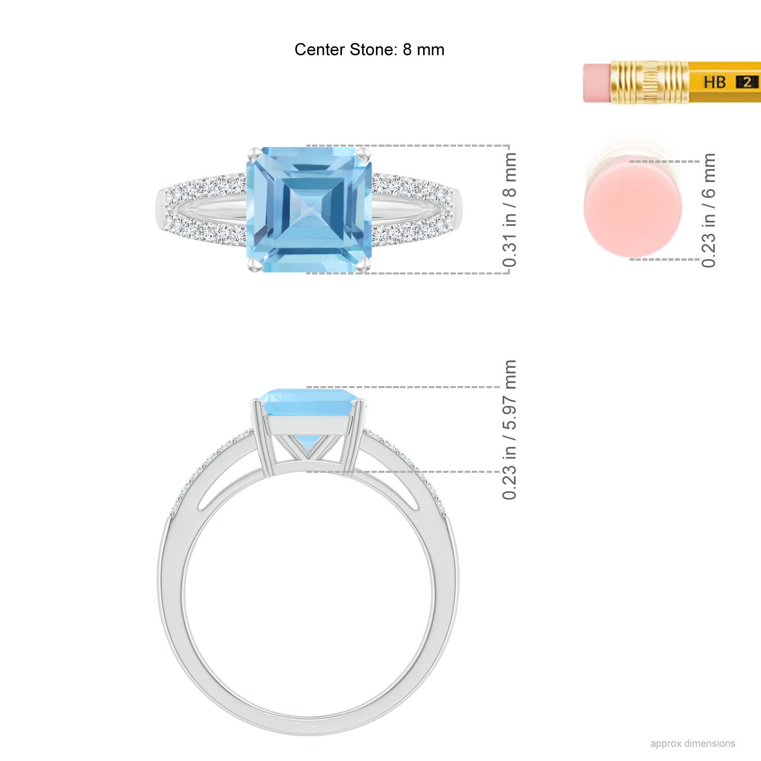 A - Swiss Blue Topaz / 3.24 CT / 14 KT White Gold