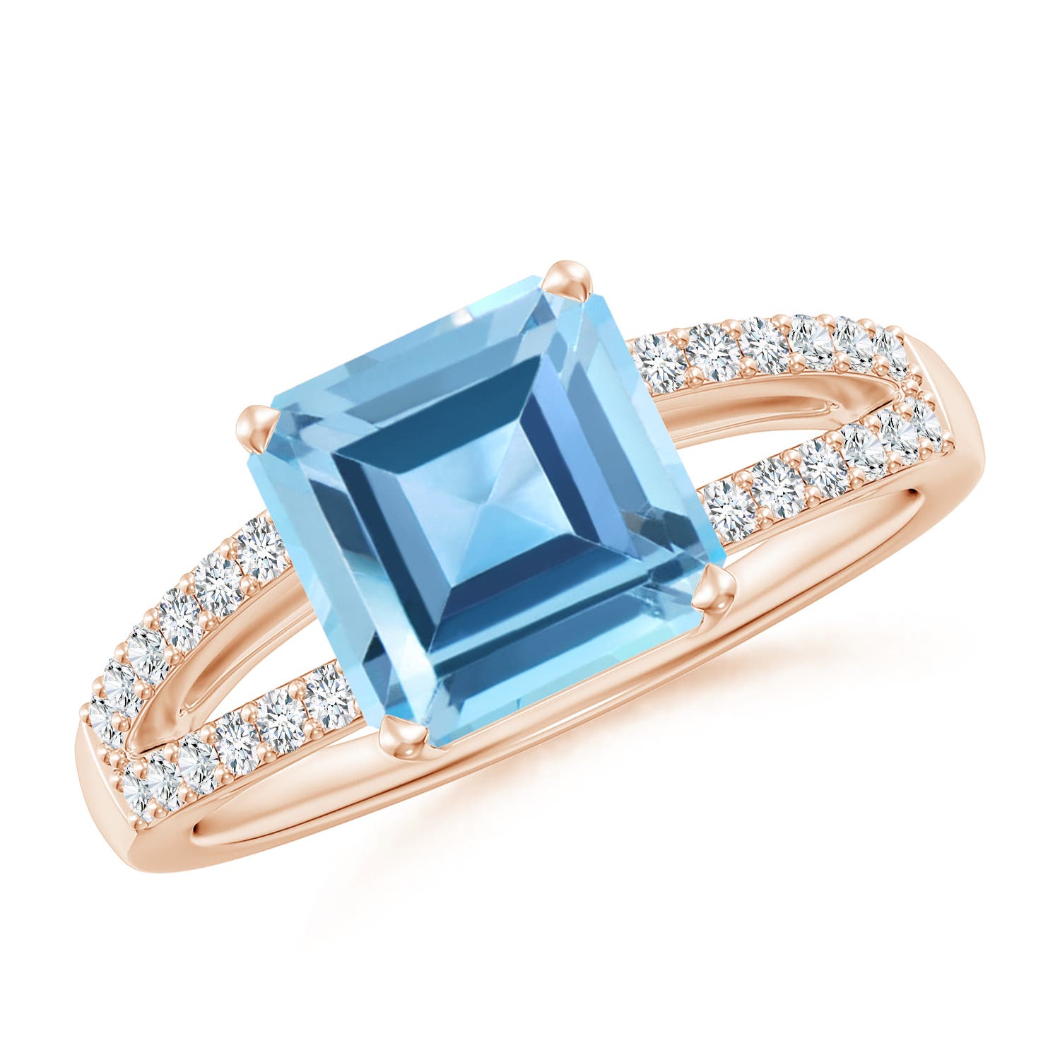 AA - Swiss Blue Topaz / 3.24 CT / 14 KT Rose Gold