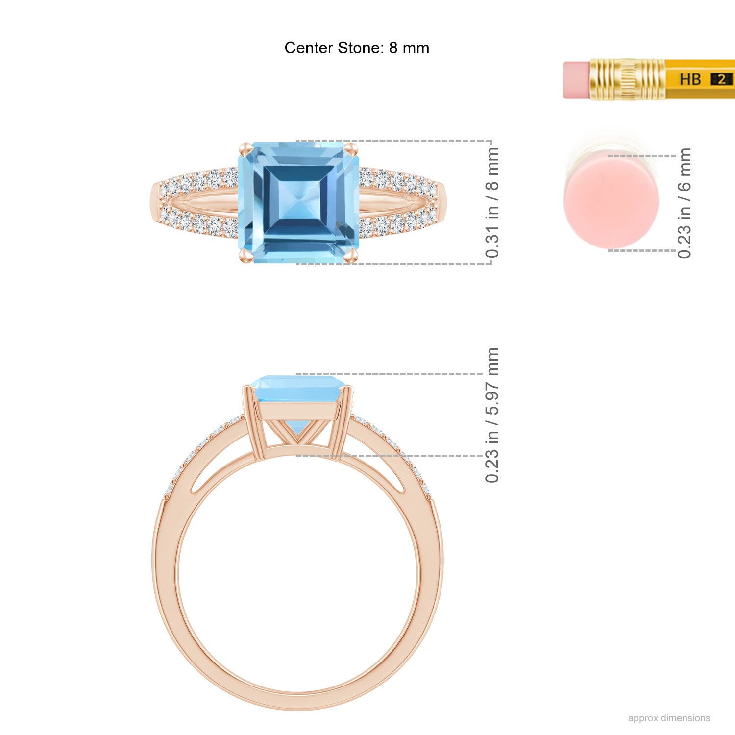 AA - Swiss Blue Topaz / 3.24 CT / 14 KT Rose Gold