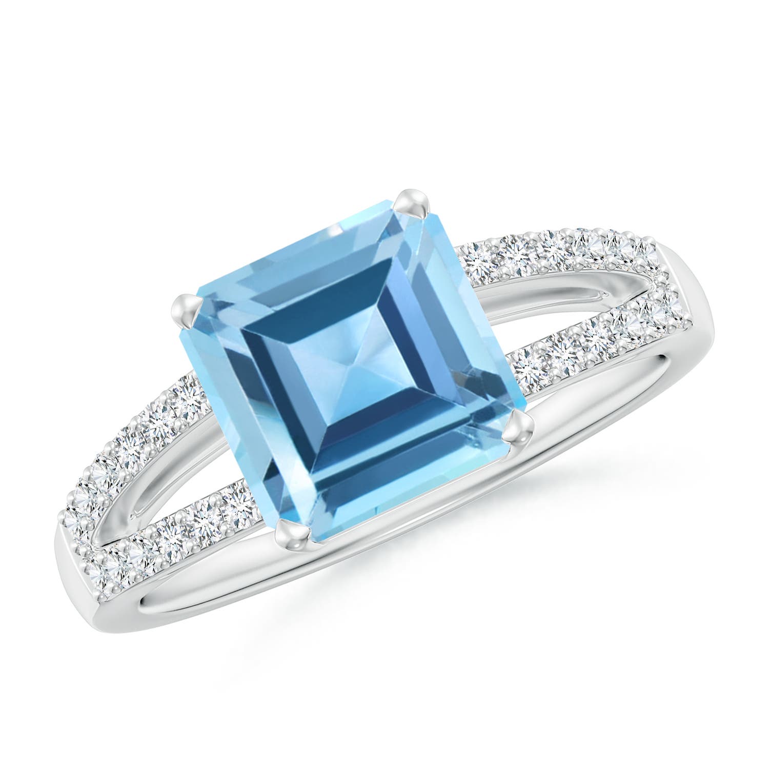 AA - Swiss Blue Topaz / 3.24 CT / 14 KT White Gold