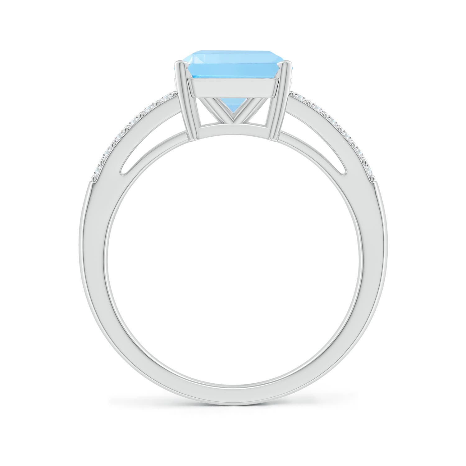 AA - Swiss Blue Topaz / 3.24 CT / 14 KT White Gold