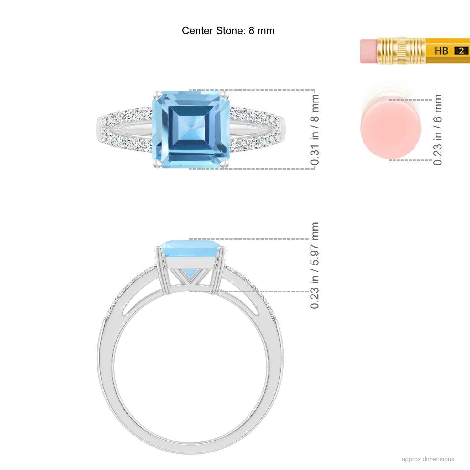 AA - Swiss Blue Topaz / 3.24 CT / 14 KT White Gold