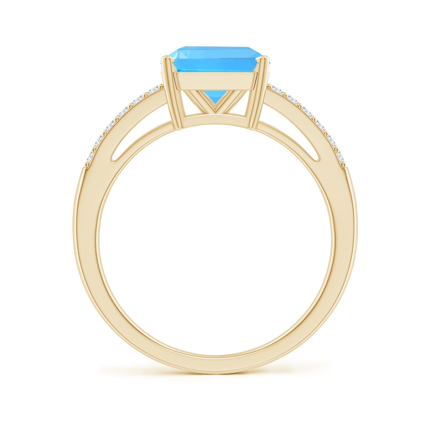 AAAA - Swiss Blue Topaz / 3.24 CT / 14 KT Yellow Gold