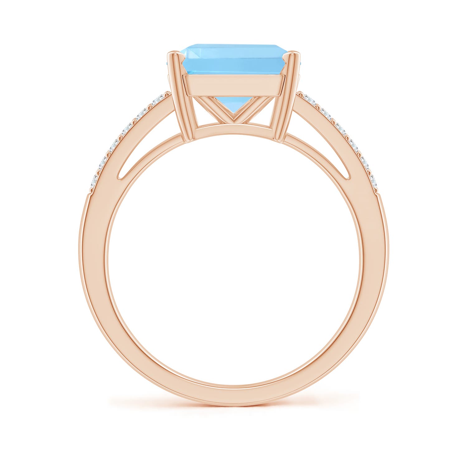 A - Swiss Blue Topaz / 4.74 CT / 14 KT Rose Gold