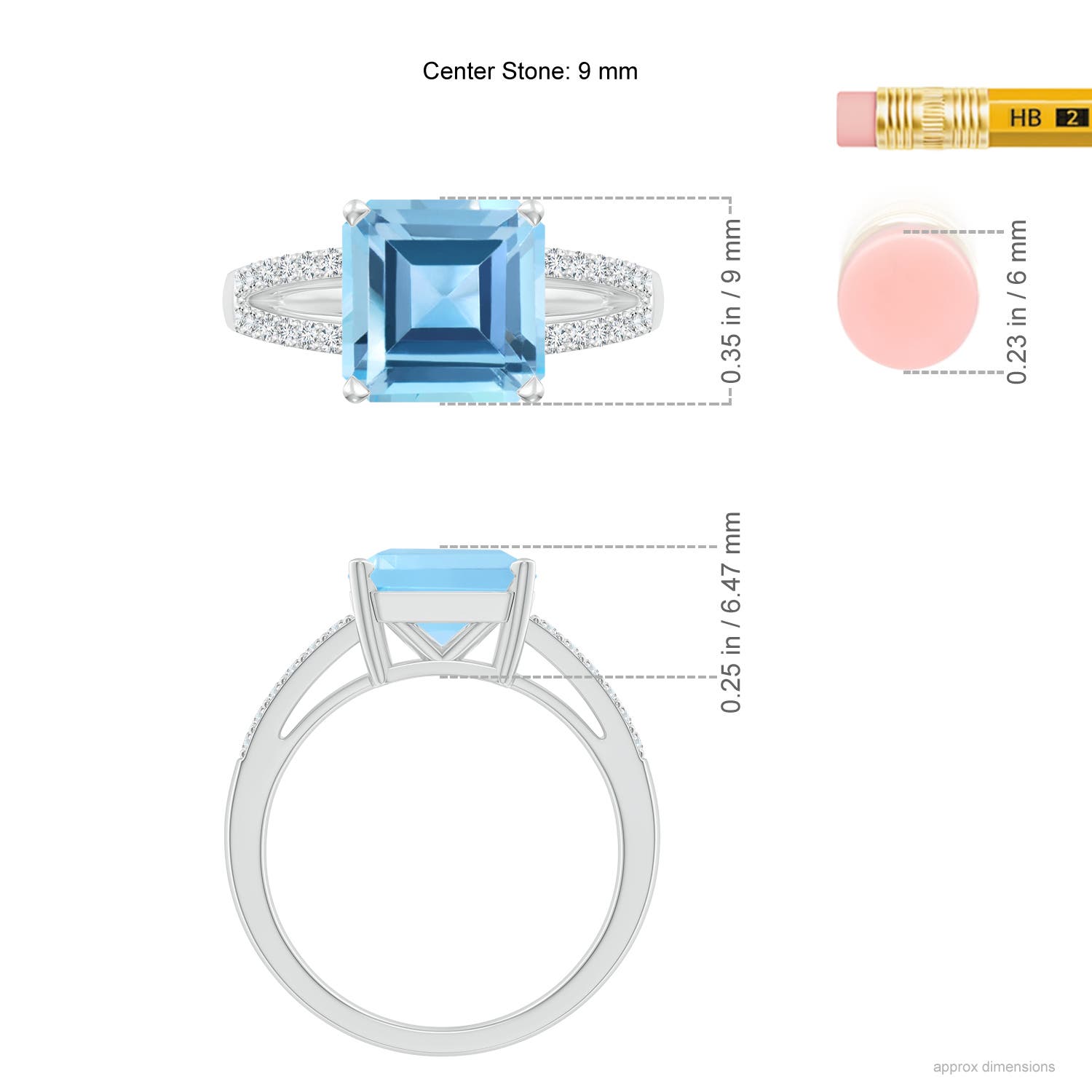 AA - Swiss Blue Topaz / 4.74 CT / 14 KT White Gold