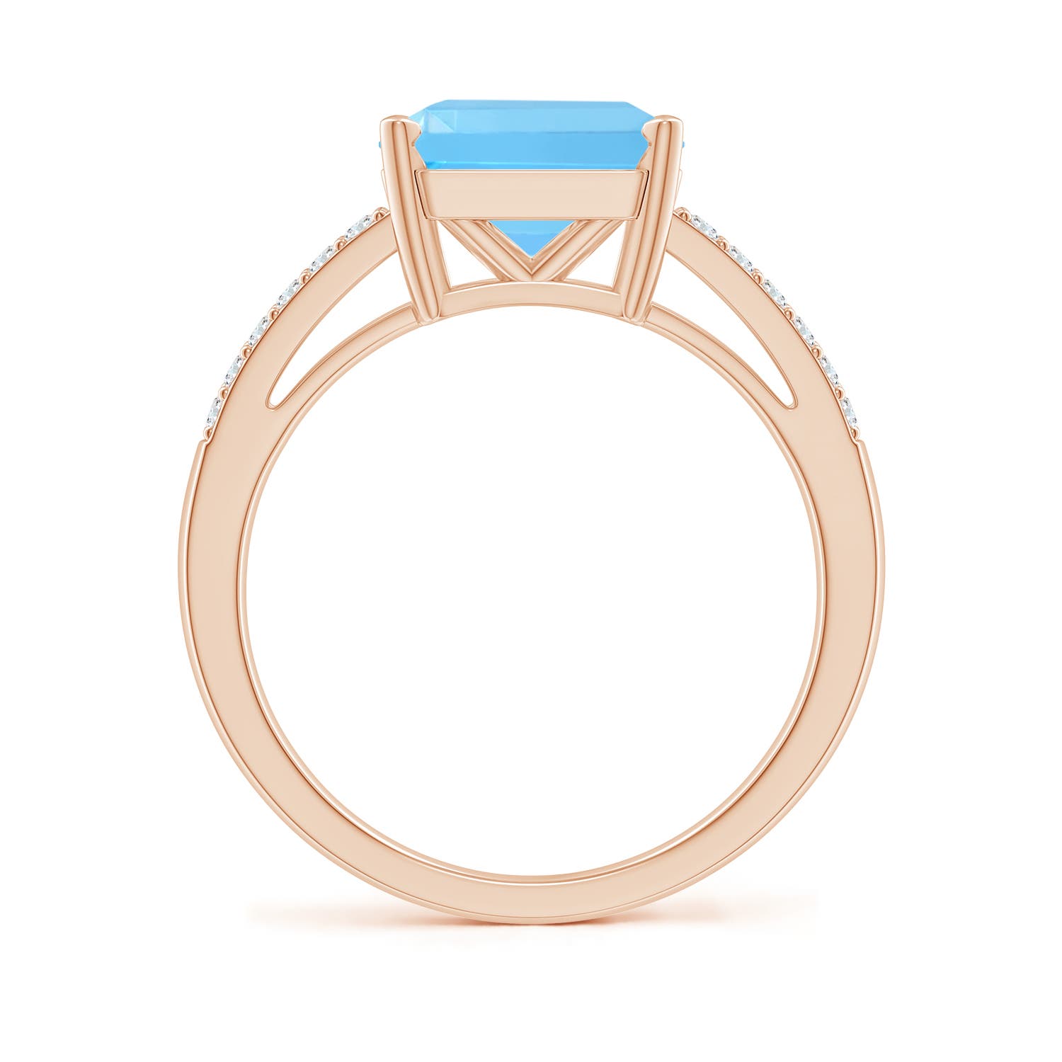 AAA - Swiss Blue Topaz / 4.74 CT / 14 KT Rose Gold