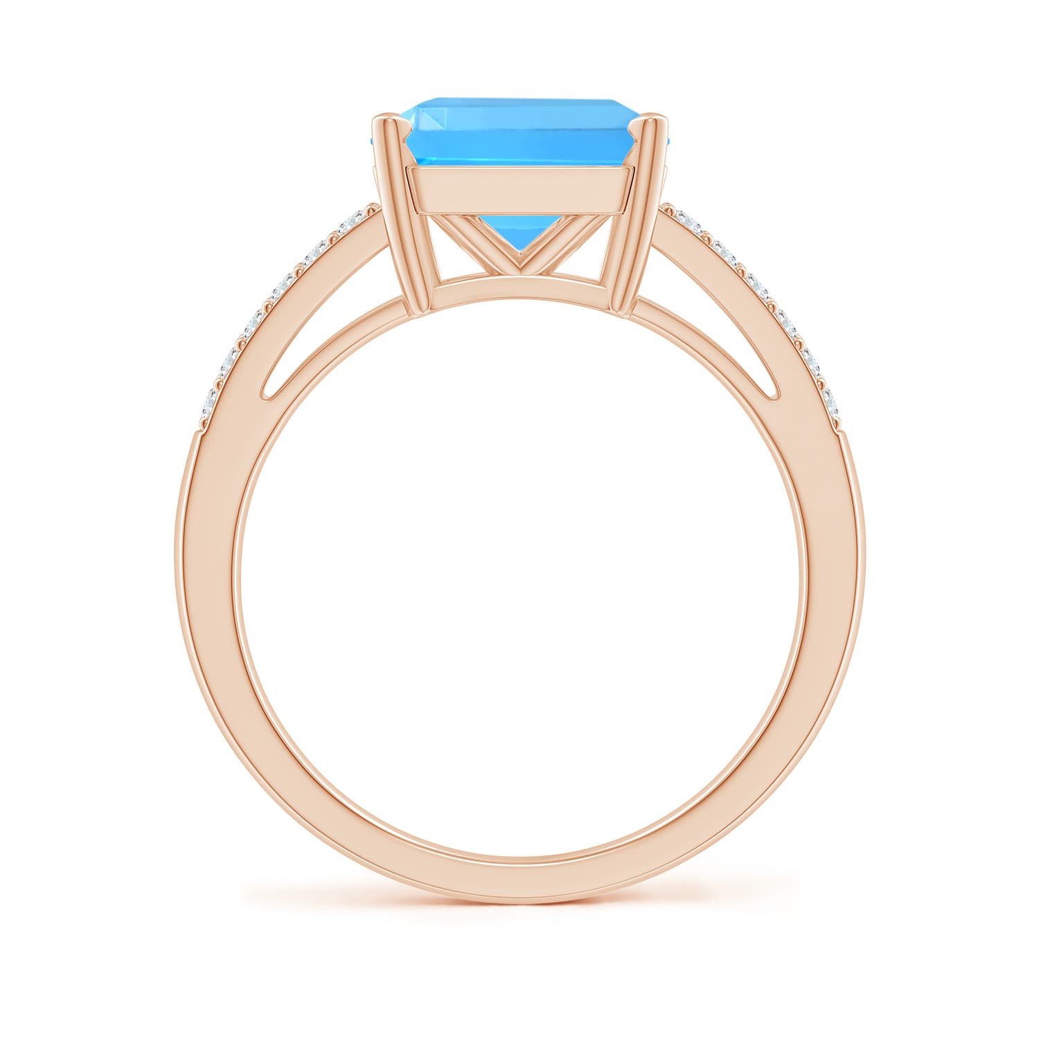 AAAA - Swiss Blue Topaz / 4.74 CT / 14 KT Rose Gold