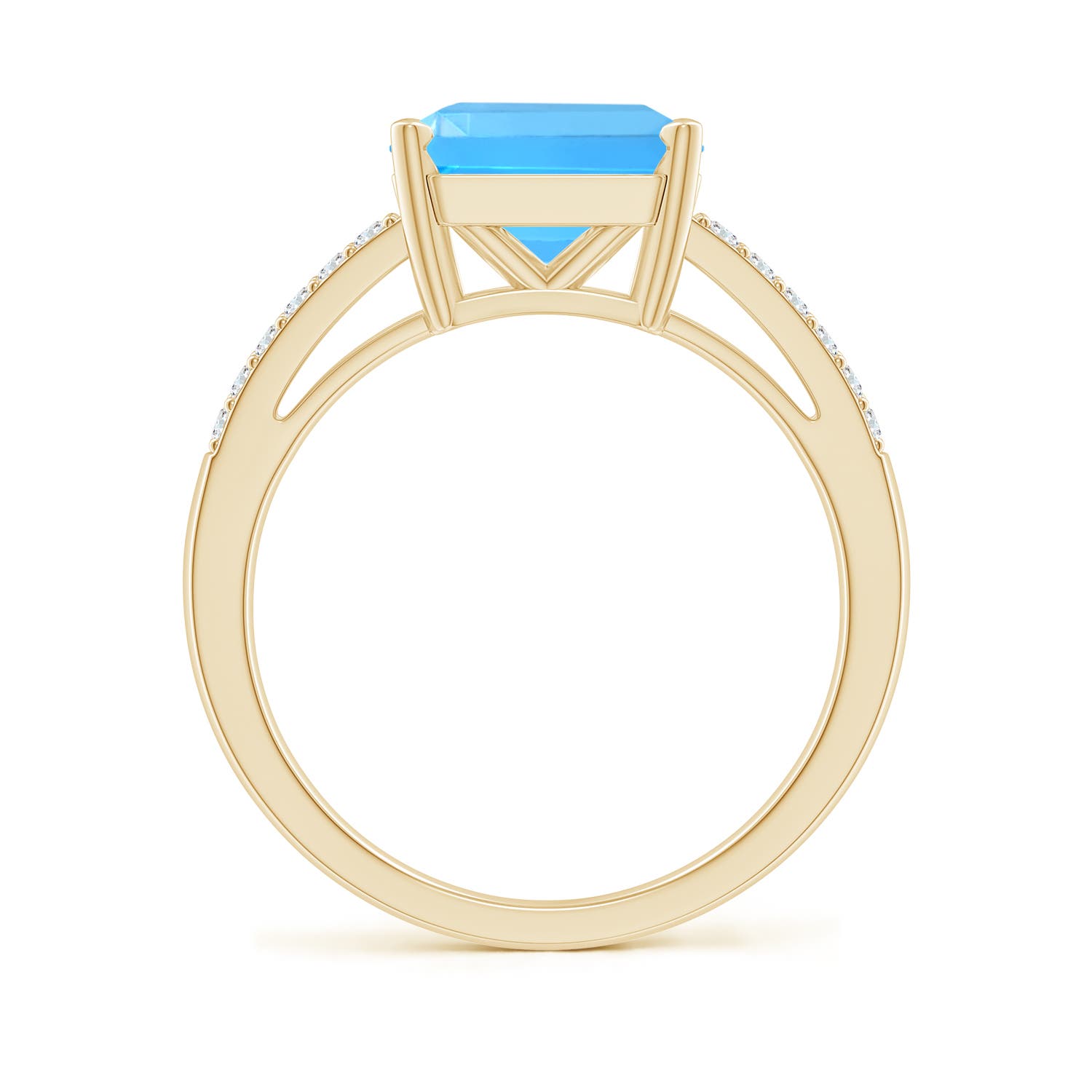 AAAA - Swiss Blue Topaz / 4.74 CT / 14 KT Yellow Gold