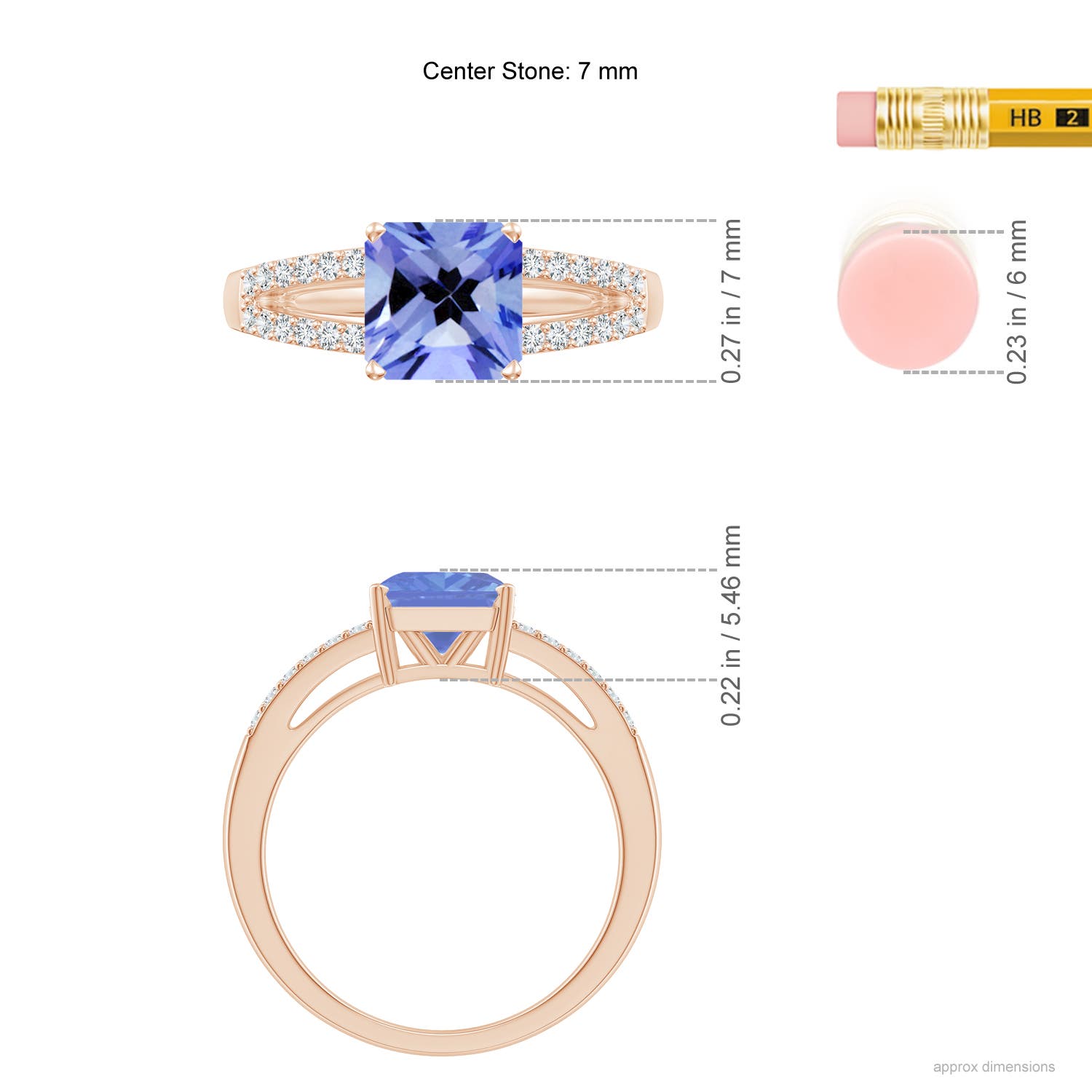 AA - Tanzanite / 1.74 CT / 14 KT Rose Gold