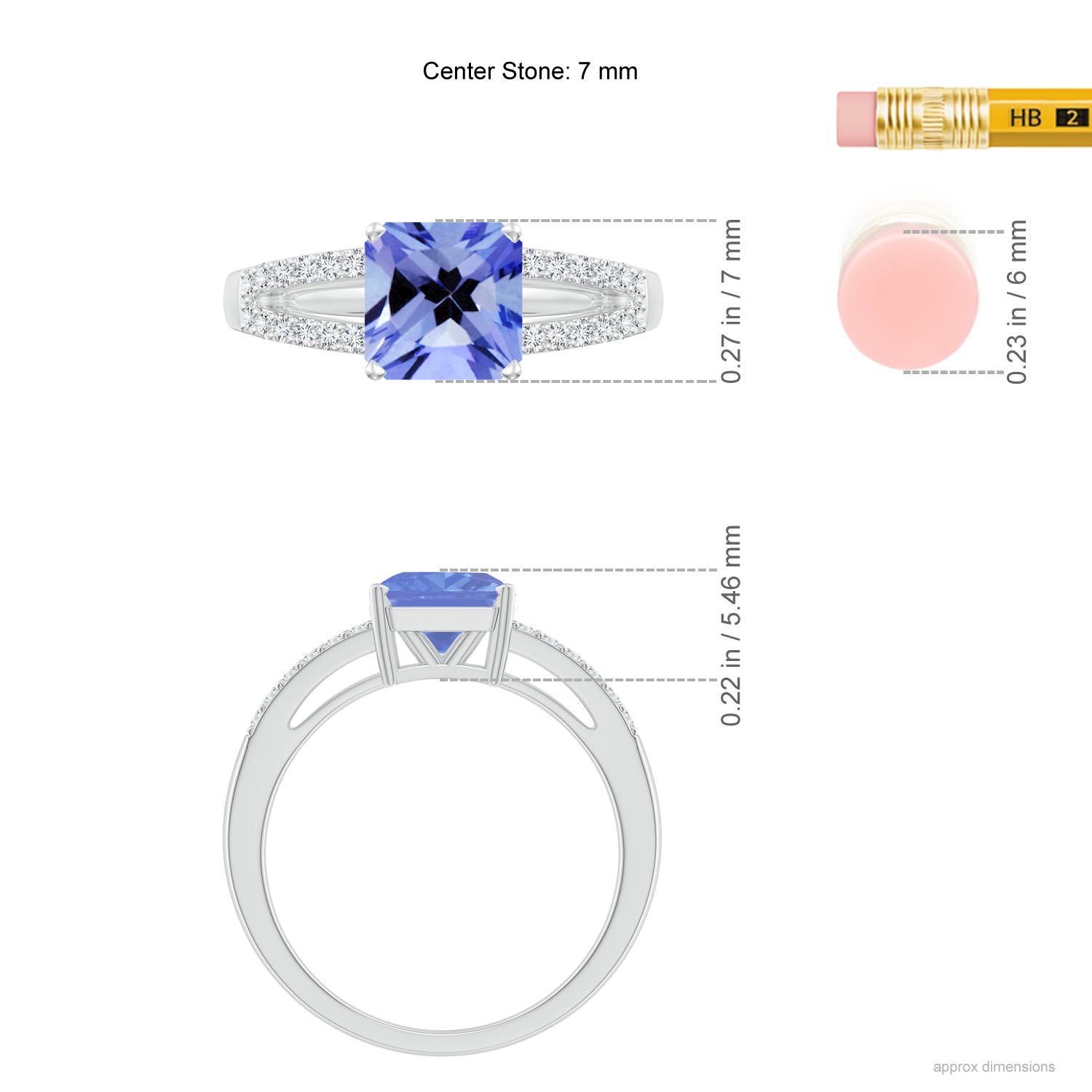 AA - Tanzanite / 1.74 CT / 14 KT White Gold