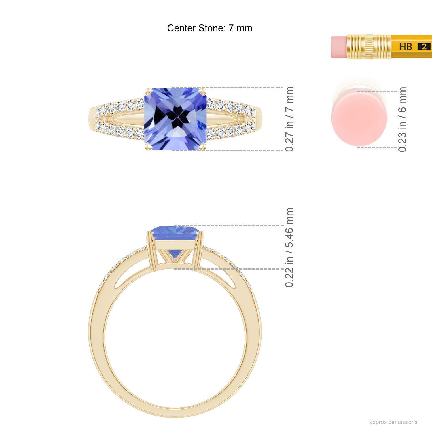 AA - Tanzanite / 1.74 CT / 14 KT Yellow Gold