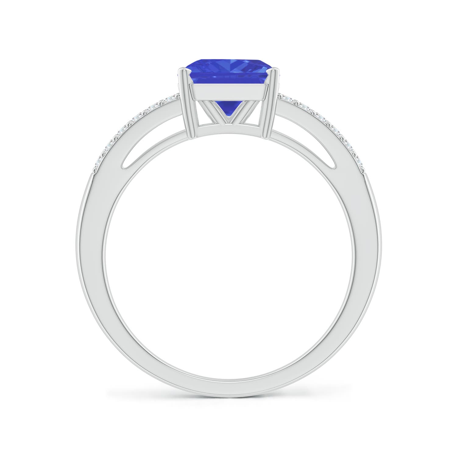 AAA - Tanzanite / 1.74 CT / 14 KT White Gold