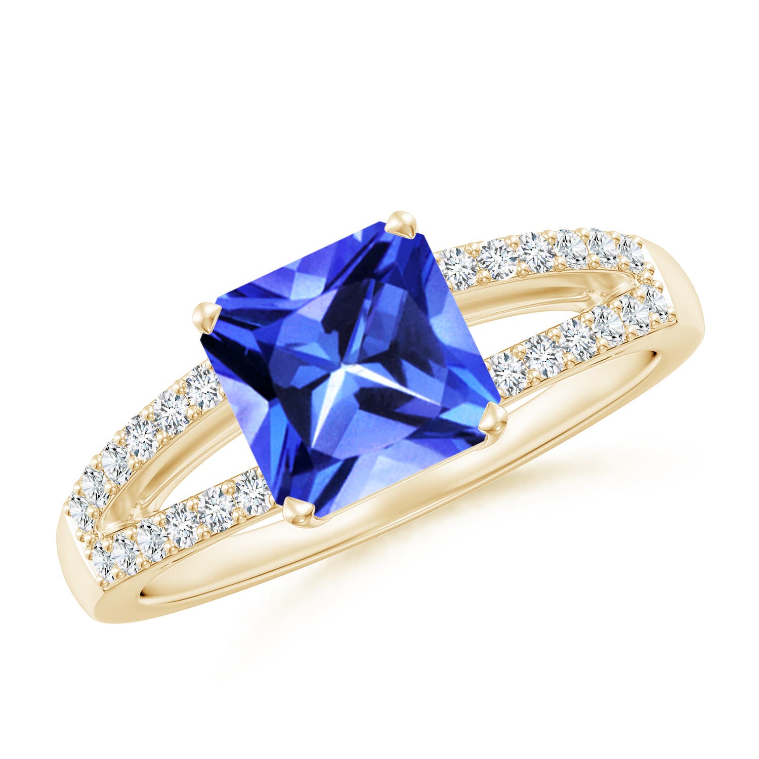 AAA - Tanzanite / 1.74 CT / 14 KT Yellow Gold