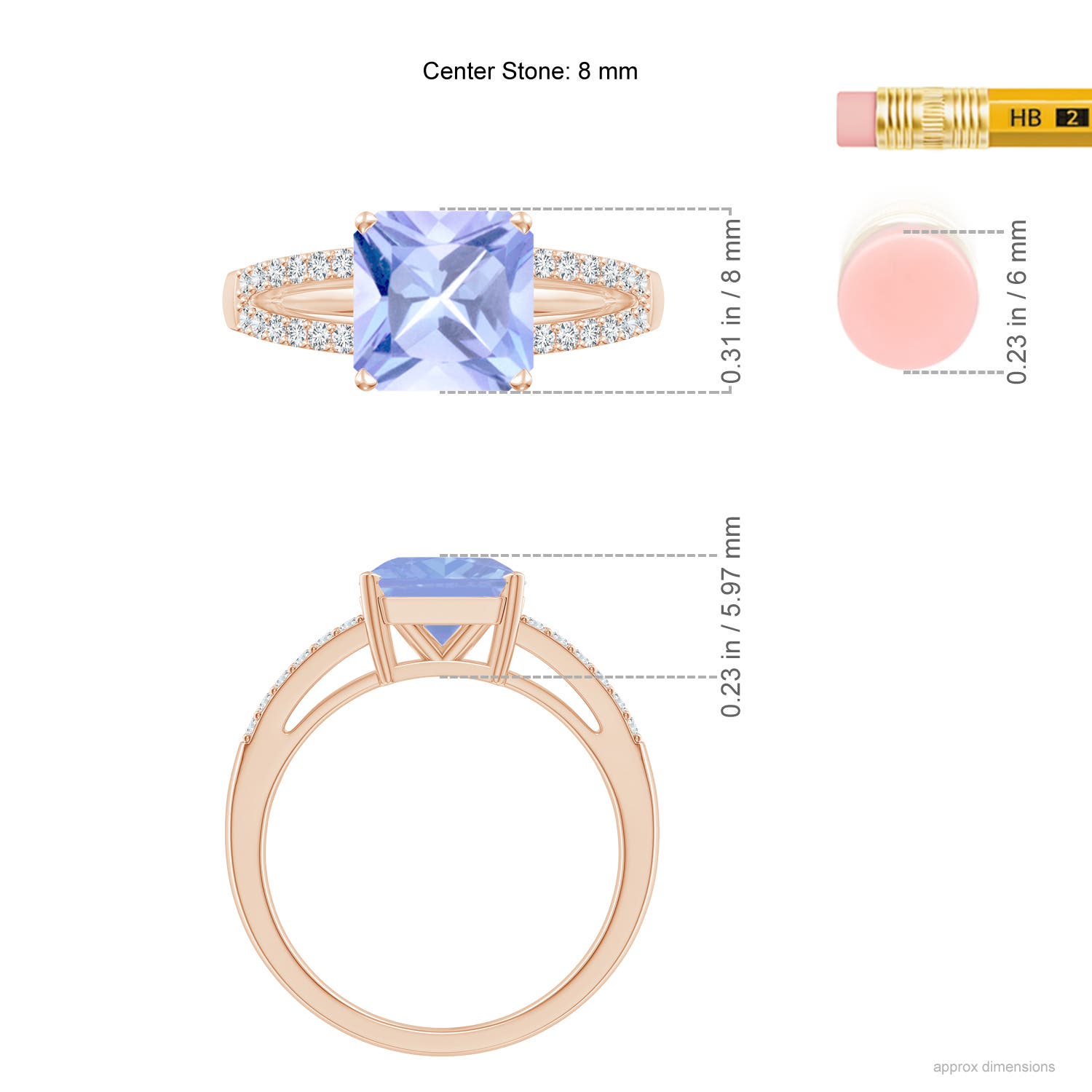 A - Tanzanite / 2.49 CT / 14 KT Rose Gold