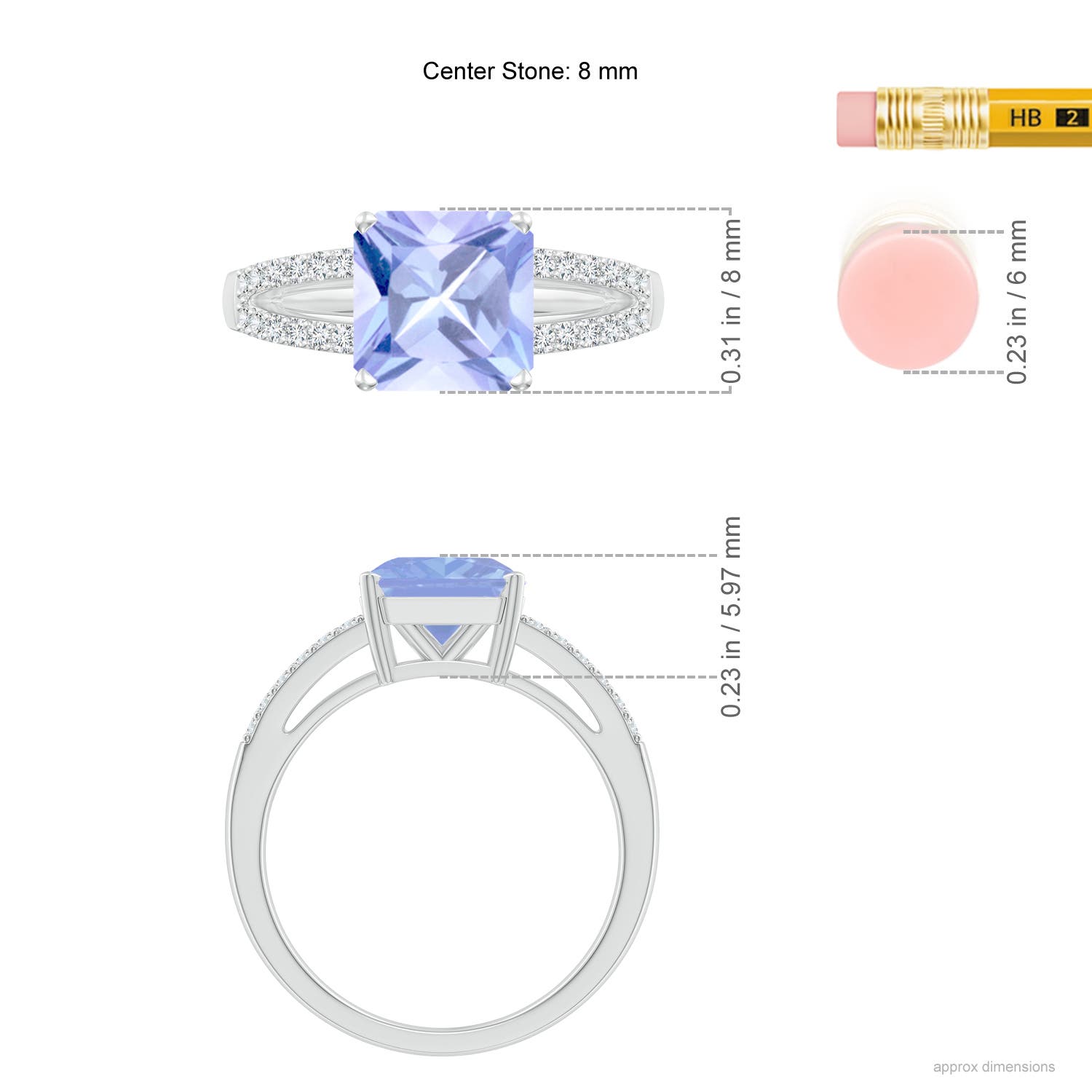 A - Tanzanite / 2.49 CT / 14 KT White Gold