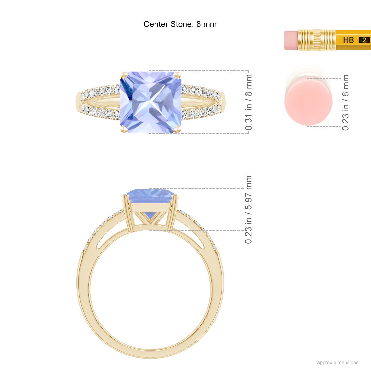 A - Tanzanite / 2.49 CT / 14 KT Yellow Gold