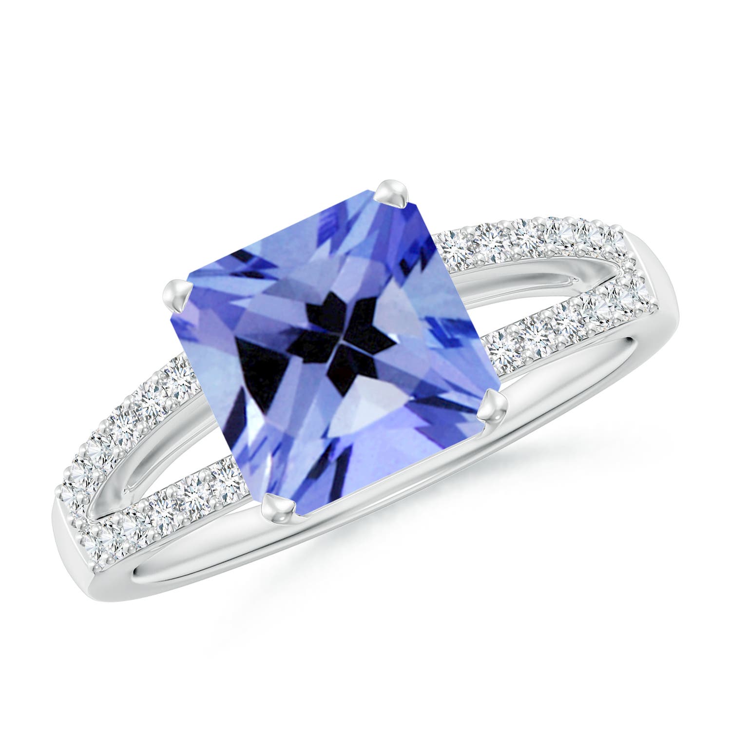 AA - Tanzanite / 2.49 CT / 14 KT White Gold