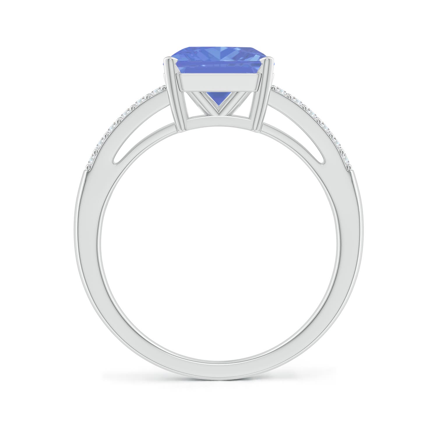 AA - Tanzanite / 2.49 CT / 14 KT White Gold