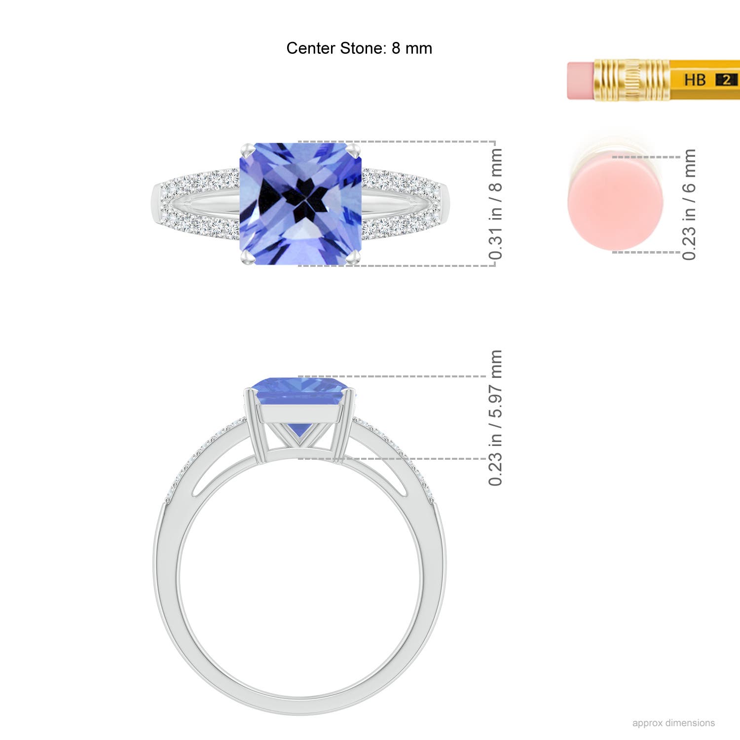 AA - Tanzanite / 2.49 CT / 14 KT White Gold