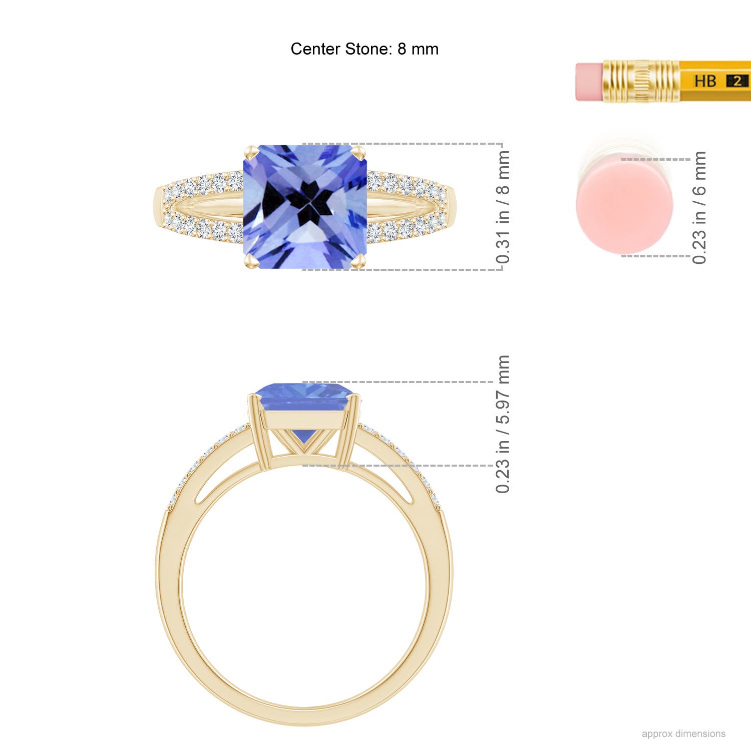 AA - Tanzanite / 2.49 CT / 14 KT Yellow Gold