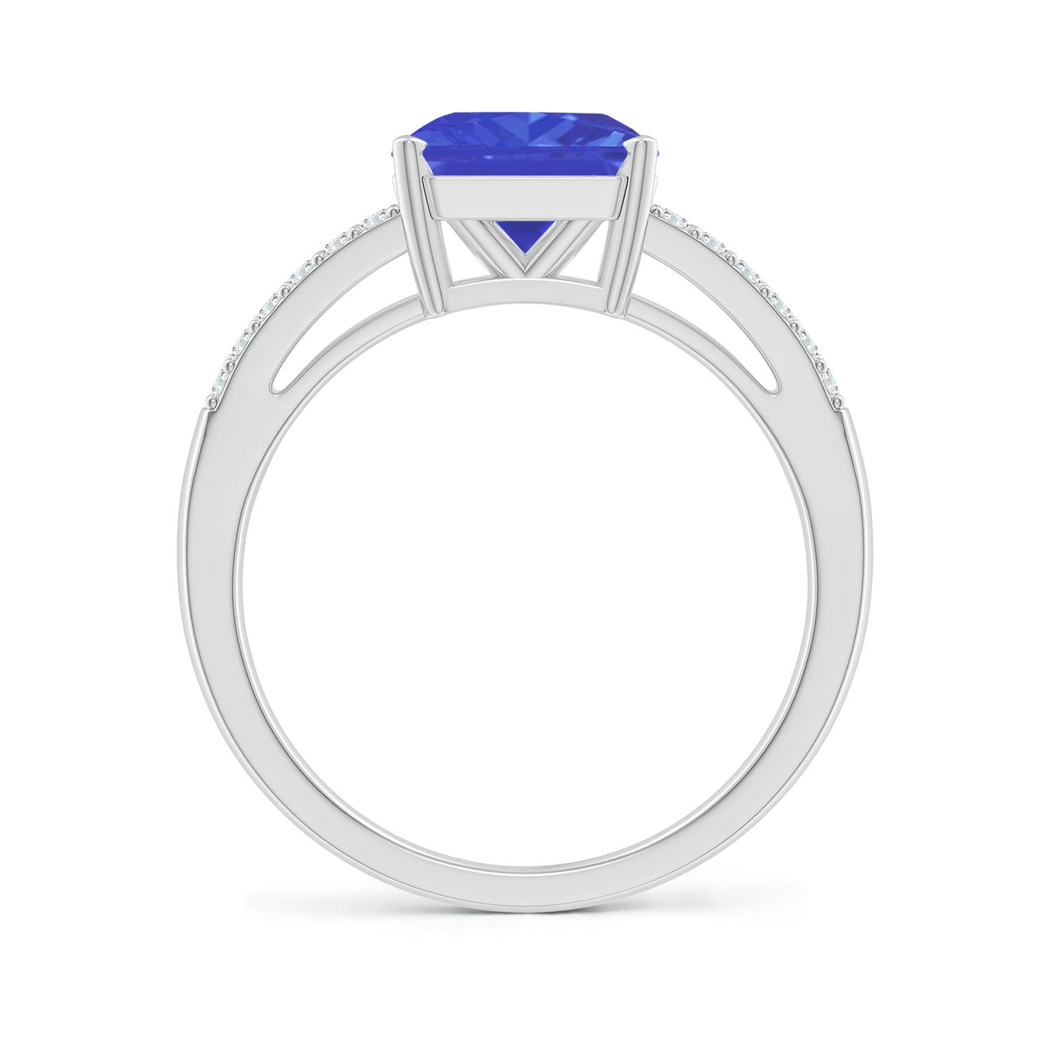 AAA - Tanzanite / 2.49 CT / 14 KT White Gold