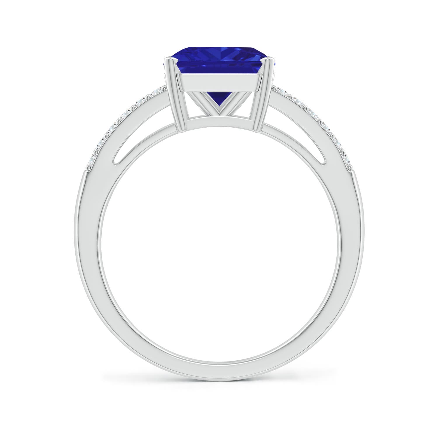 AAAA - Tanzanite / 2.49 CT / 14 KT White Gold