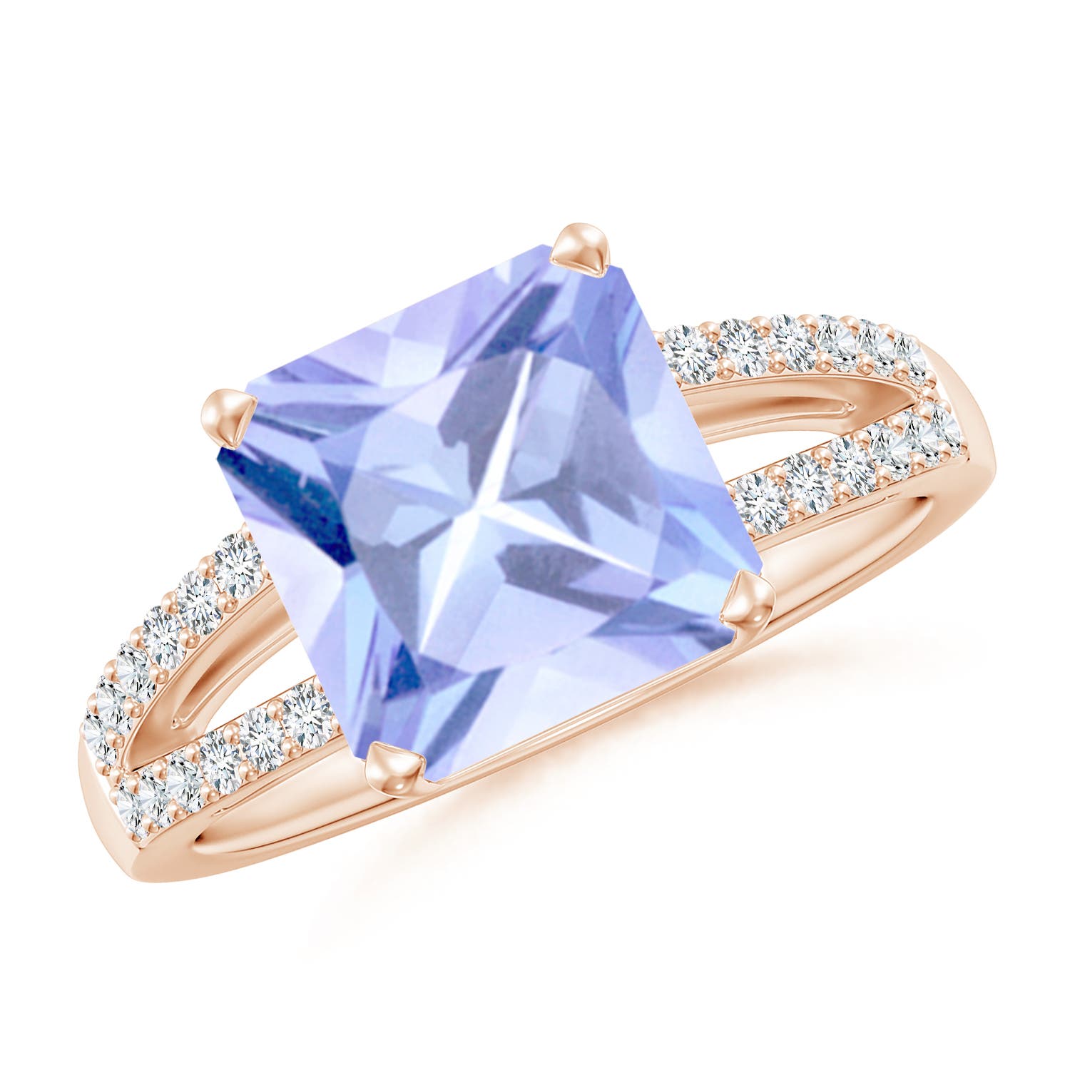 A - Tanzanite / 3.49 CT / 14 KT Rose Gold