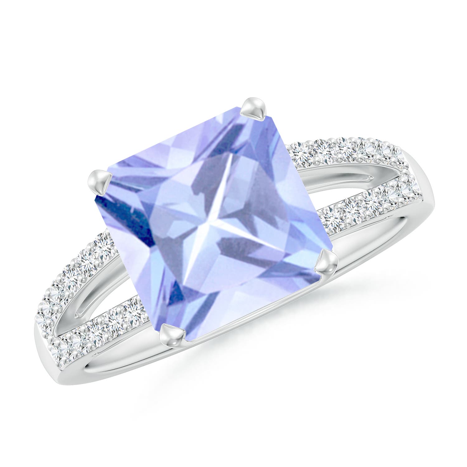 A - Tanzanite / 3.49 CT / 14 KT White Gold